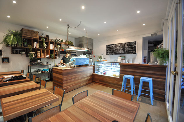 Recycled timber cafe fitout