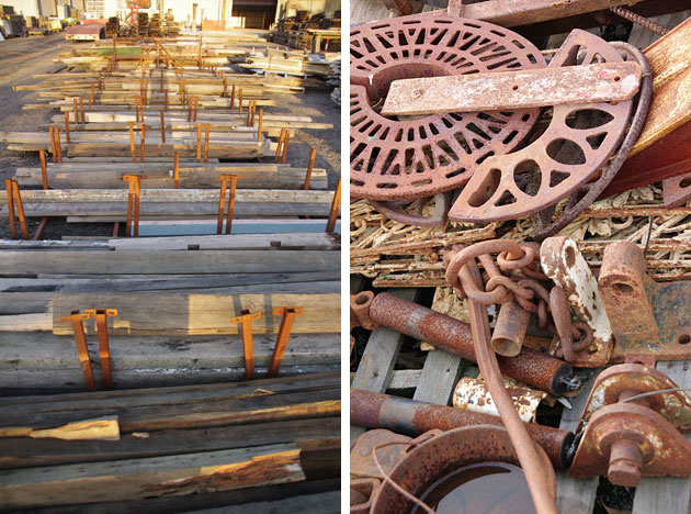 Recycled timber and sculptural salvage, The Salvage Yard, Castlemaine