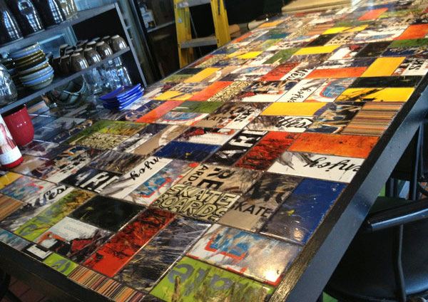 Tiles from recycled skateboard decks, Art of Board