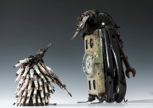 James Corbett Sculpture from old car parts