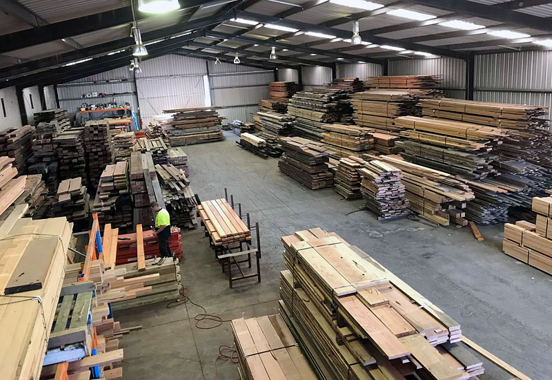 Recycled timber sales, custom machining and recycled timber furniture, Just Eco, Melbourne