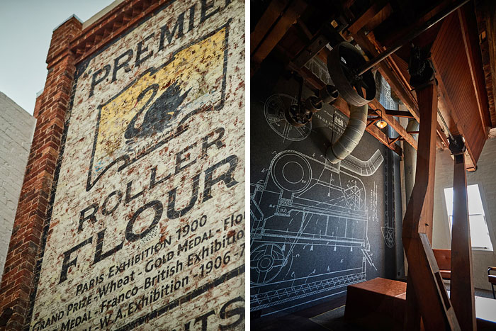 Original signage and factory fittings at Premier Mill Hotel, Katanning, Western Australia.