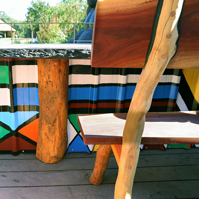 African theme outdoor setting designed for Werribee Open Range Zoo by Raw Boards, Bendigo