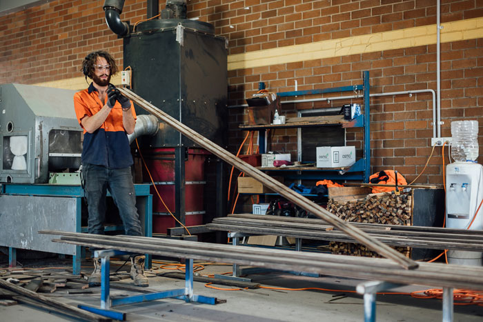 Recycled timber workshop at Thor's Hammer, Canberra