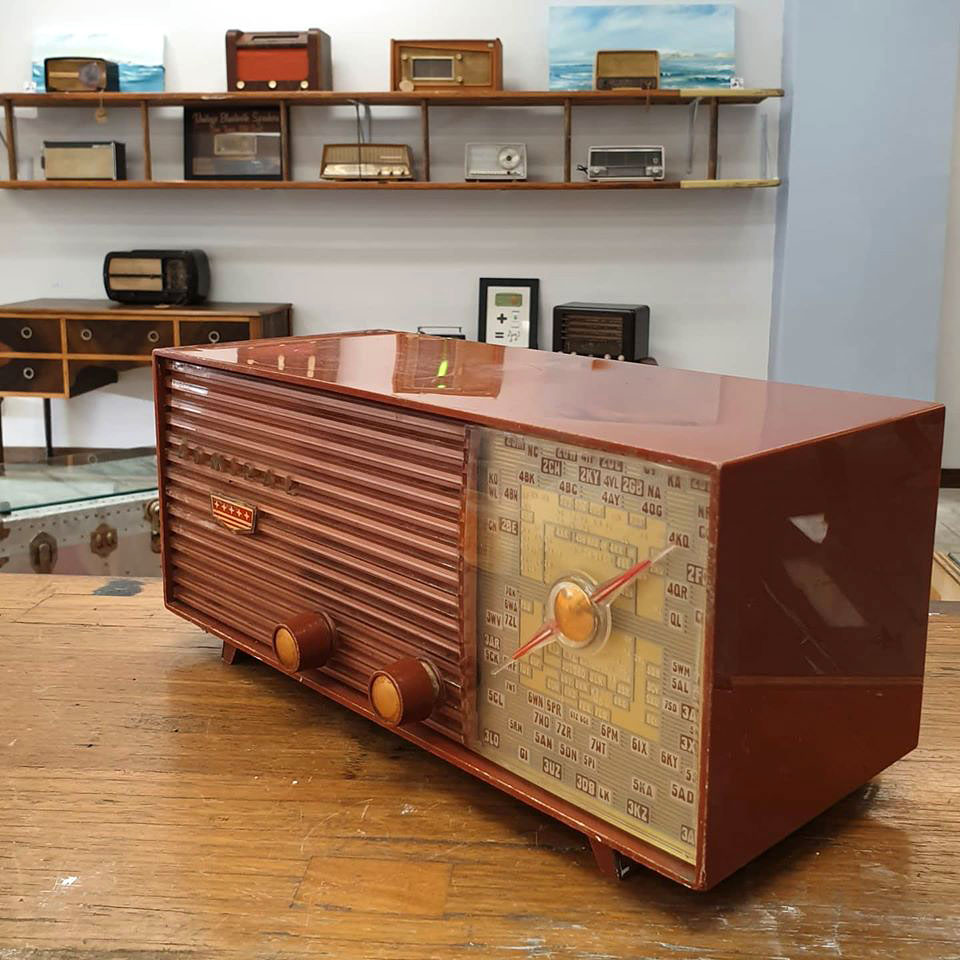 Vintage radio upcycled to bluetooth speaker, The Reimaginarium, Geelong