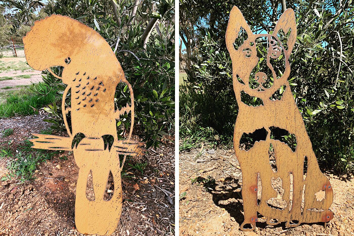 Reclaimed metal garden art with free shipping Australia wide