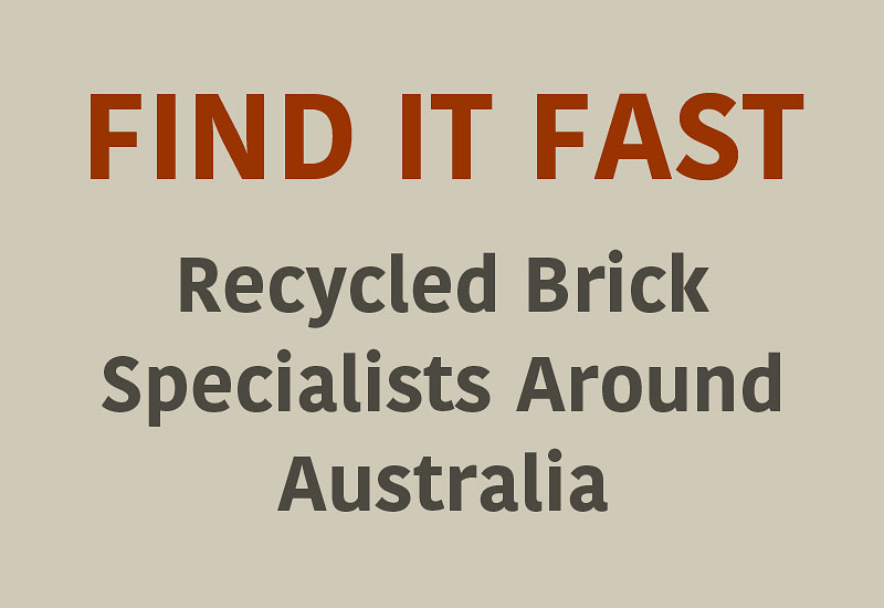 Recycled Brick Specialists Around Australia