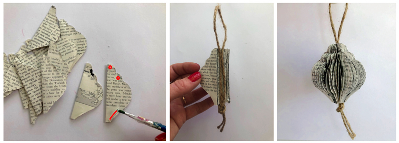 Recycled paper Christmas decoration
